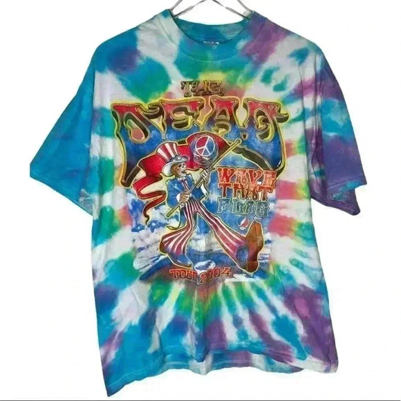 The Dead Wave That Flag 2004 Tie-dye Tour Shirt Size XL - Picture 1 of 7